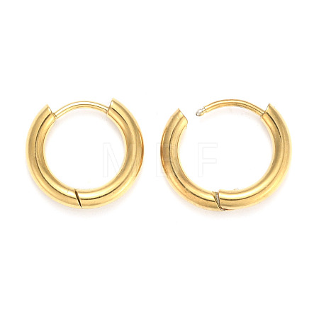 Ion Plating(IP) 304 Stainless Steel Huggie Hoop Earrings EJEW-O087-06F-G-1