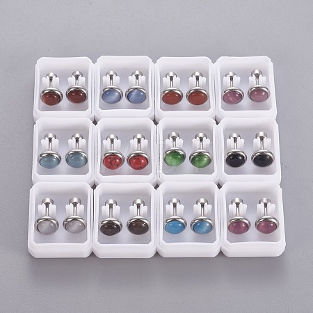 304 Stainless Steel Earlobe Plugs EJEW-F227-20P-A-1