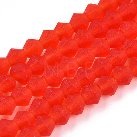 Imitate Austrian Crystal Frosted Glass Beads Strands EGLA-A039-T3mm-MD14-1