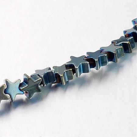 Electroplate Non-magnetic Synthetic Hematite Bead Strands G-F300-24A-07-1