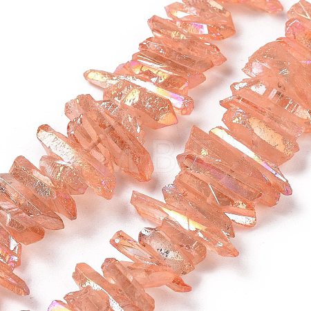 Natural Quartz Crystal Points Beads Strands G-K181-B23-1