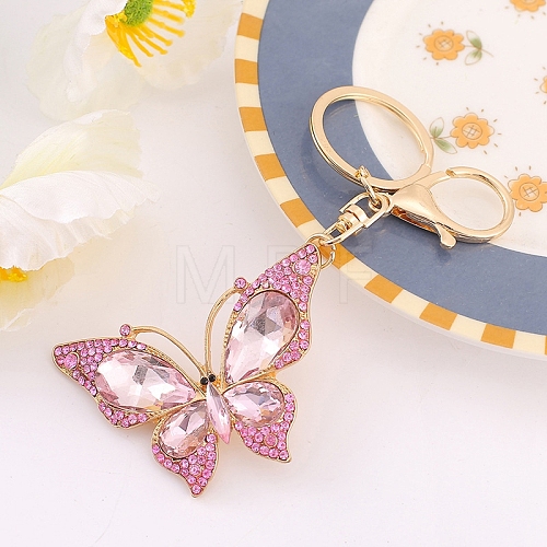 Alloy Rhinestone Keychain PW-WG55894-02-1