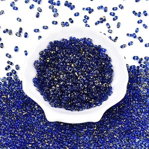 Picasso Spray Painted Glass Seed Beads SEED-T006-04-10-1