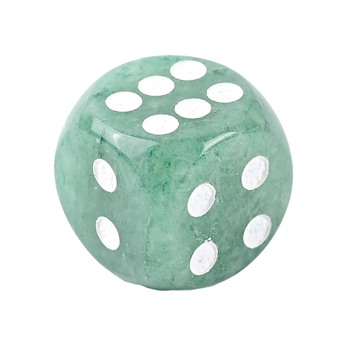 Natural Green Aventurine Carved Dice Figurines PW-WGD9A2F-02-1