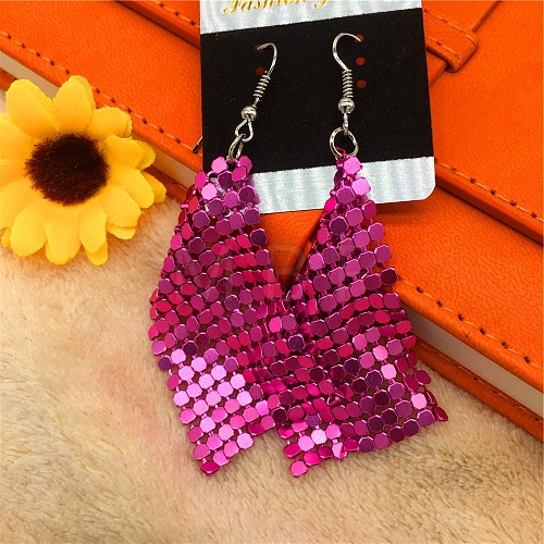 Sparkle Alloy Sequins Dangle Earrings for Women NE0138-3-1