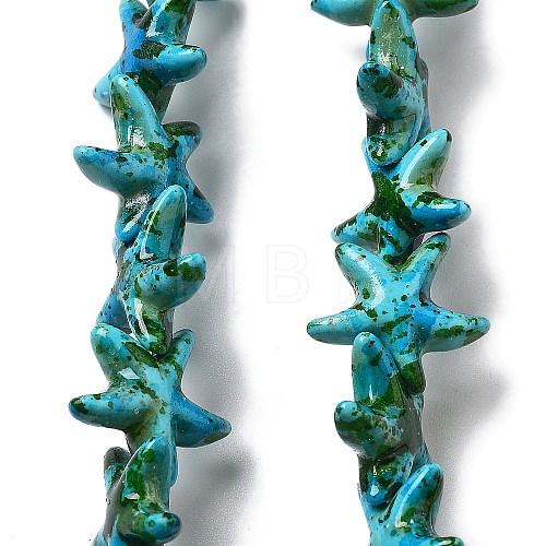 Synthetic Turquoise Dyed Beads Strands G-P507-04S-1