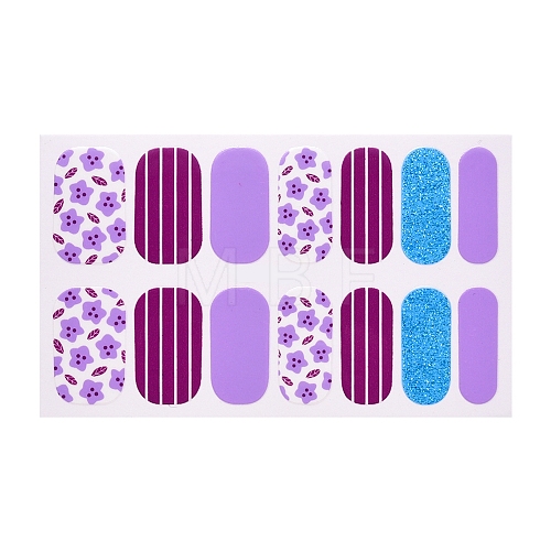 Fruit Floral Leopard Print Full Wrap Nail Polish Stickers MRMJ-T078-ZA039-1