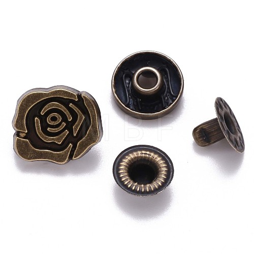 Brass Snap Buttons SNAP-S012-007-RS-1