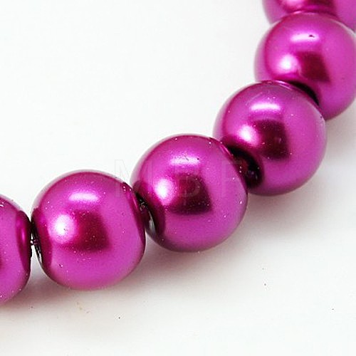 Glass Pearl Round Loose Beads For Jewelry Necklace Craft Making X-HY-6D-B35-1