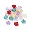 Spray Painted Transparent Glass Beads GLAA-D038-01A-1