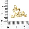 Mother's Day Brass Micro Pave Clear Cubic Zirconia Pendants KK-T085-16B-G-3