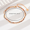 Brass Colorful Rhinestone Foot Chain Abjkets for Women's Banquet Beach Vacation HM6041-4