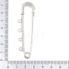 Iron Rhinestone Safety Pins Brooch Findings IFIN-A021-01D-P-2