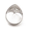 201 Stainless Steel Wide Eye Adjustable Ring for Women RJEW-F131-04P-3