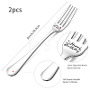 Globleland Word Pattern 304 Stainless Steel Fork AJEW-GL0001-17J-2