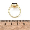 Brass & Purple Heart Cubic Zirconia Finger Rings for Women CU-CBA7E55-14G-5