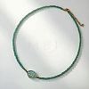 Ocean Handmade Lampwork Shell Shape and Rondelle Beaded Necklaces with 201 Stainless Steel End Chains WG494DC-02-1