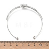 Brass Micro Pave Clear Cubic Zirconia Cuff Bangles KK-D112-04P-3