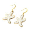 Natural Freshwater Shell Dangle Earrings EJEW-JE07203-4