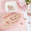 Flower Brass Micro Pave Cubic Zirconia Shank Buttons BUTT-WH0061-12A-3