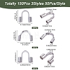 150Pcs 3 Styles 304 Surgical Stainless Steel Wire Guardian and Protectors STAS-TA0006-36P-5