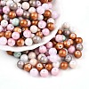 Baking Painted Glass Pearl Beads DGLA-S115-8mm-MK-1