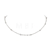 304 Stainless Steel Ball Singapore Chain Necklaces NJEW-JN05169-2