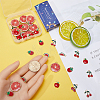 50Pcs 5 Styles Alloy Enamel Pendants ENAM-SC0005-65-3