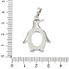 Brass Pendant Cabochon Settings KK-S521-17E-P-3
