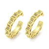 Brass Micro Pave Clear Cubic Zirconia Cuff Earrings for Women EJEW-C104-051G-1