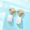 304 Stainless Steel and Natural Baroque Pearl Keshi Pearl Stud Earrings EJEW-JE07106-02-1
