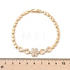 Brass Micro Pave Cubic Zirconia Chain Bracelets KK-R217-43G-5