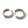 Tarnish Resistant 201 Stainless Steel Huggie Hoop Earrings Findings STAS-A167-01V-P-2