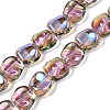 Electroplate Glass Beads Strands X-EGLA-N012-07S-1
