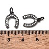 CZ Brass Micro Pave Cubic Zirconia Horse Shoe Charms ZIRC-L018-13B-3