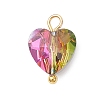 Transparent Glass Charms PALLOY-JF04198-01-3