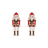 Cartoon Soldier Shape Alloy Enamel Stud Earrings FS-WGA682D-07-1