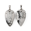 Natural Howlite Pendants G-H359-04P-07-1