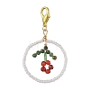 Ring Handmade Glass Seed Beads Pendant Decorations HJEW-MZ00067-3