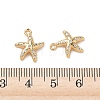 Brass Micro Pave Clear Cubic Zirconia Charms KK-P355-01E-G-3
