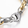 Two Tone 201 Stainless Link Steel Bracelets X-BJEW-F292-06GP-4