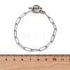 Tarnish Resistant 304 Stainless Steel Paperclip Chain Bracelets X-BJEW-JB04967-4