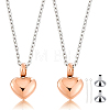 2Pcs 304 Stainless Steel Urn Ashes Pendants STAS-BC0004-38RG-1