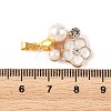 Alloy Rhinestone & ABS Plastic Pearl Enamel Pendants PALLOY-JF05927-3