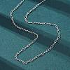 Brass Figaro Chains Necklaces for Women NJEW-D302-01P-4