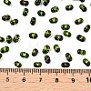 Picasso Spray Painted Glass Seed Beads SEED-T006-04-17-4