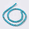 Sea Shell and Synthetic Turquoise Assembled Beads Strands G-G758-04-6mm-2