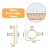 20 Sets Eco-friendly Brass Toggle Clasps KK-DC0002-29-2