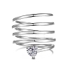 Rhodium Plated 925 Sterling Silver Wrap Finger Rings RJEW-Z040-06P-1