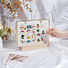 Felt with Iron Desktop Brooch Organizer Stands with Wooden Base ODIS-SC0001-12-3